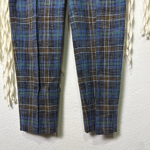 Veronica Beard Clerrence Plaid Tweed High Waist Cropped Paperbag Trouser size 6 - Picture 5 of 13